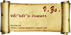 Vékás Zsanett névjegykártya