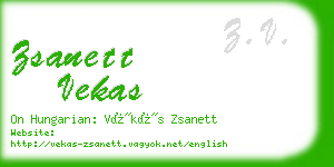 zsanett vekas business card